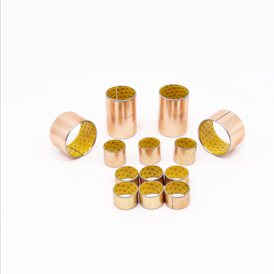 Manga amarilla de bronce rodada de POM Boundary Lubricating Bearings Flanged